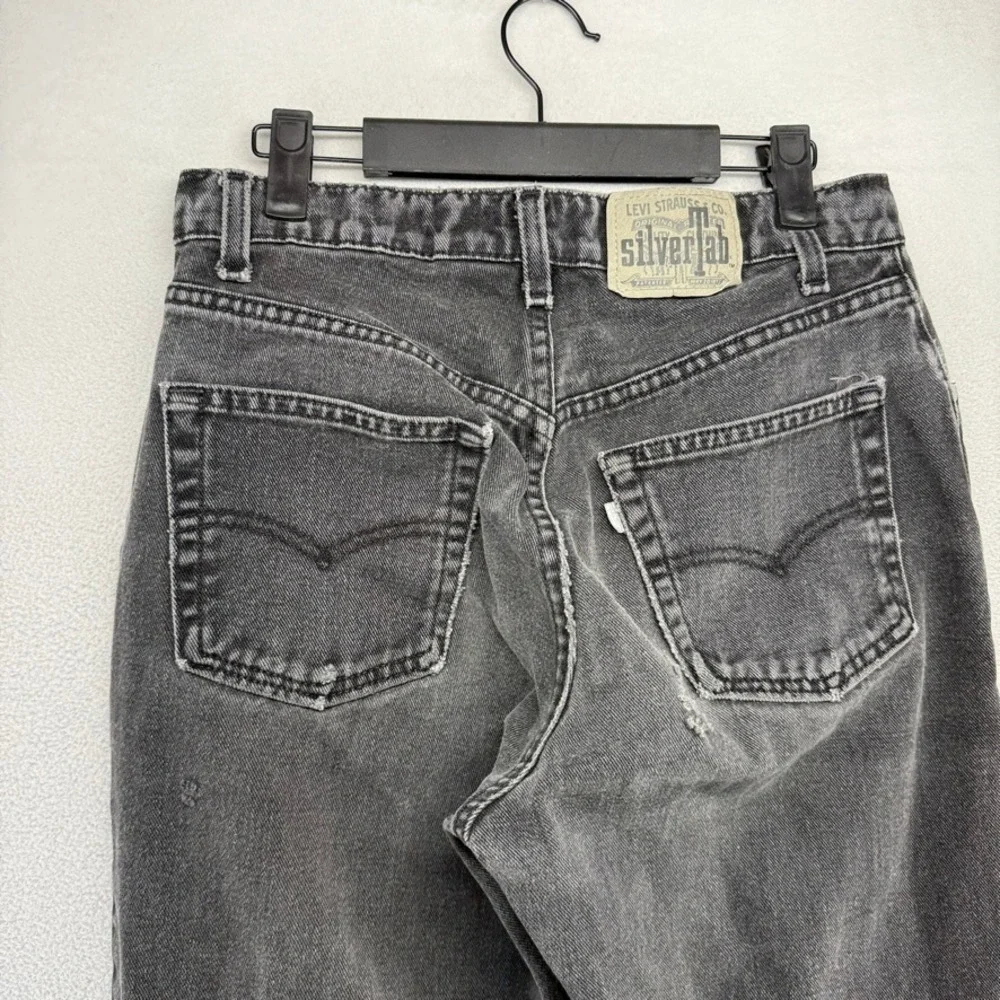 Vintage Levis Jeans Mens 31x30 Fits 28x29 Black SilverTab Loose Baggy Taper 90s